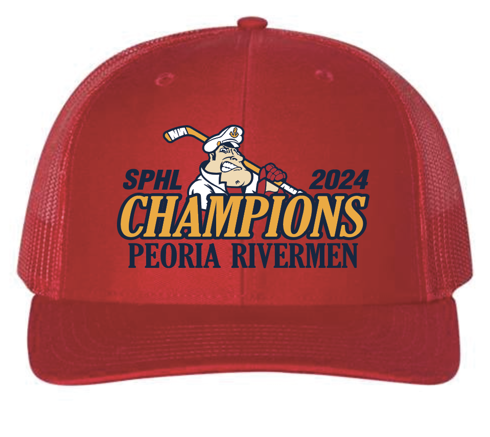 2024 CHAMPIONS Hat RED Peoria Rivermen
